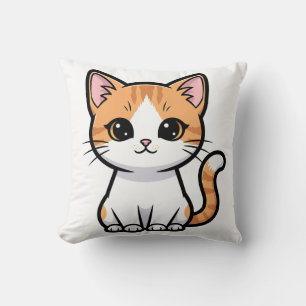 Coussin Joli chat tigré orange