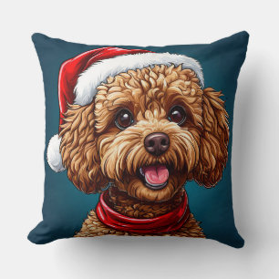 Coussin Joli chien de Noël