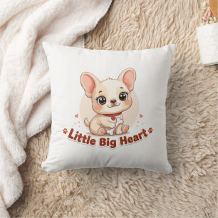 Coussin Joli Chien Mignon Grand Petit Cœur