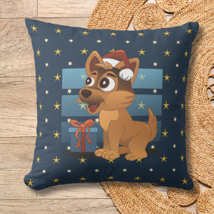 Coussin Joli chiot berger allemand Cartoon Nuit étoilée