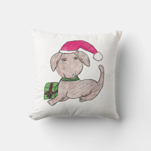 Coussin Joli chiot de Noël