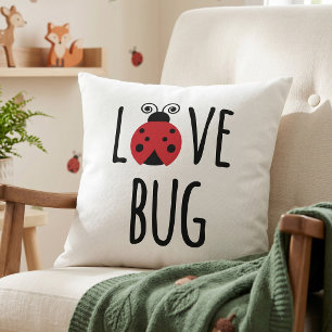 Coussin Joli décor de pépinière rouge coccinelle - Love Bu