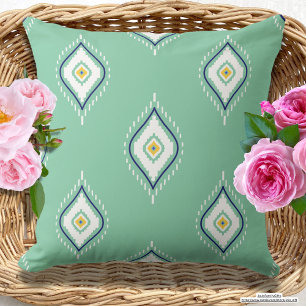 Coussin Joli design tribal Turquoise