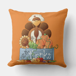 Coussin Joli Dessin De Dinde Jetée D'Oreiller
