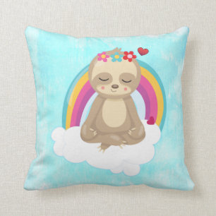 Coussin Joli fentes Brown, Méditant sur un nuage