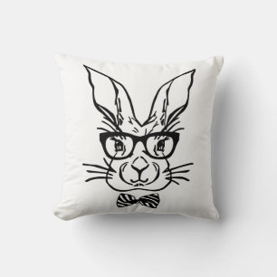 Coussin Joli Hipster Bunny de Pâques