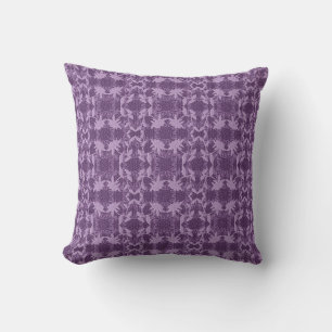 Coussin Joli Lavender Purple Lace Motif Monogramme