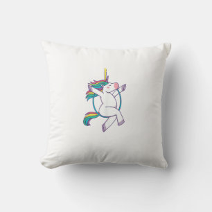 Coussin Joli licorne sur un cerceau aérien - Illustration