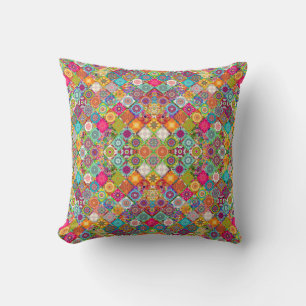 Coussin Joli motif décoratif coloré et transparent