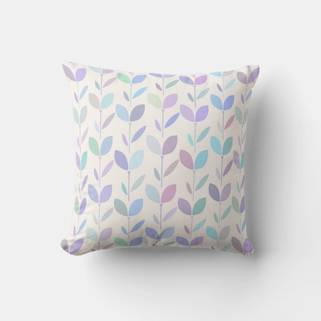 Coussin Joli Motif feuille moderne du milieu du siècle (Recto)