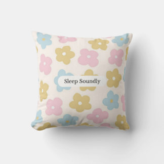 Coussin Joli motif floral de fleurs pastel pour dormir pai