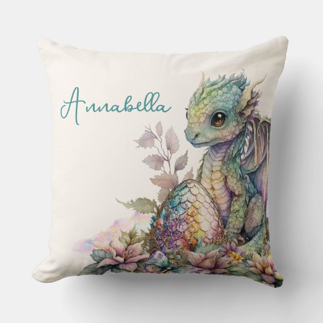 Coussin Joli œuf de dragon bébé (Recto)