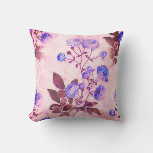 Coussin Joli rose avec / Purple Floral Print