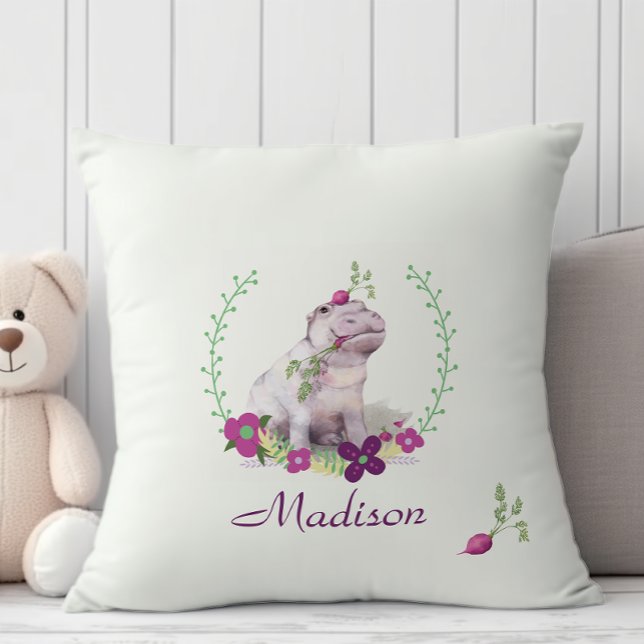 Coussin Joli rose pastel violet fleuri ceinturon bébé hipp (Créateur téléchargé)
