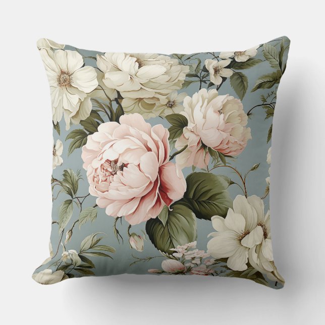 Coussin Joli Shabby Chic Fleur Floral (Recto)