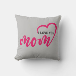 Coussin Joli texte de design Je t'aime Maman pour les mère