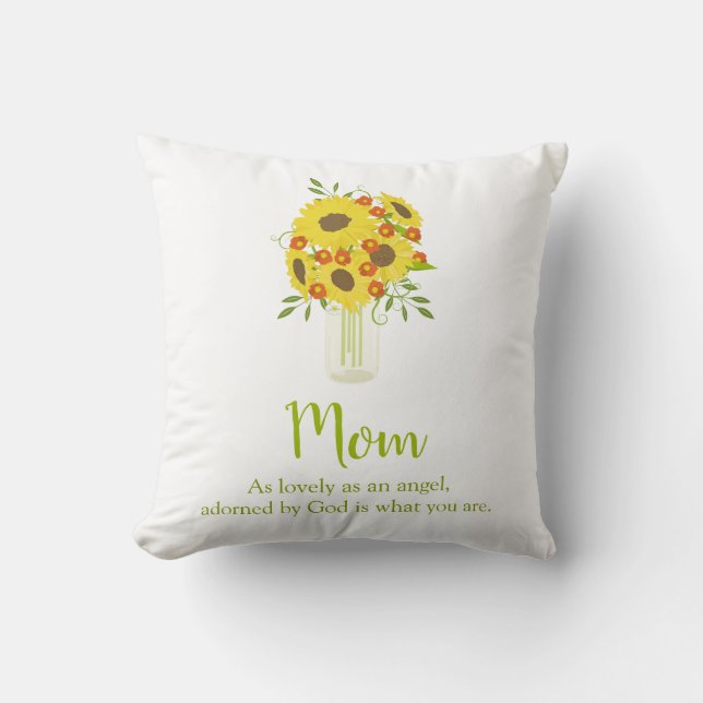 Coussin Joli tournesol dans Vase (Recto)