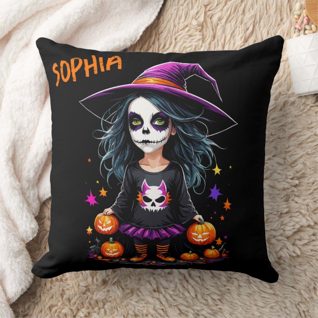 Coussin Jolie Adorable Kawaii Halloween sorcière (Couverture)