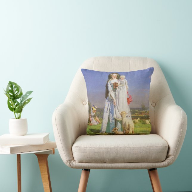Coussin Jolie Baa Lambs par Ford Madox Brown (Chaise)