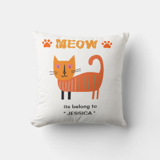 Coussin jolie chatte colorée look super sur LAIT PILLOTE