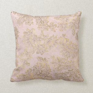 COUSSIN JOLIE COUSSURE FLORALE D'OR ROSE