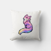 Jolie couverture arc-en-ciel pastel de renard à l'