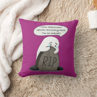 Coussin Jolie décoration d'Halloween fantôme effrayé et co