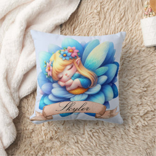 Coussin Jolie Fée Endormie Rêves Suaves Floraux Fantaisist