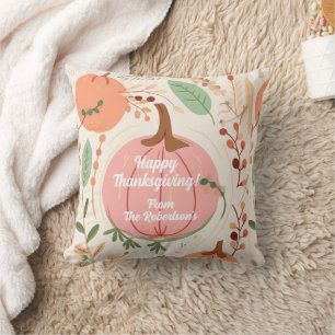 Coussin Jolie Folio & Citrouilles Rose Thanksgiving Party