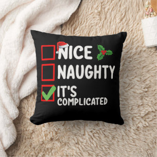 Coussin Jolie Méchant C'est une liste de Noël compliquée V