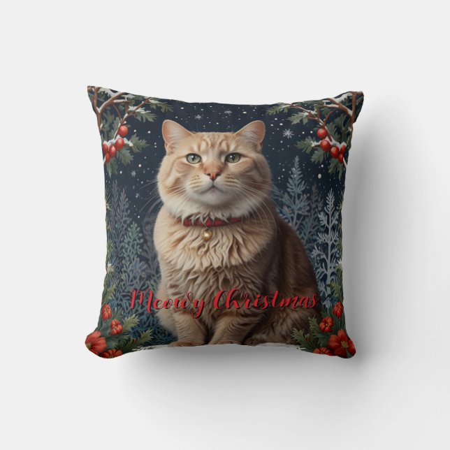 Coussin Jolie Noël kitty vacances Meowy Noël (Recto)