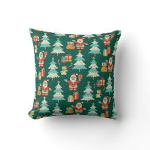 Jolie Noël Père Noël scène vert foncé vintage vibe