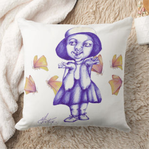 Coussin Jolie petite fille spirituelle 