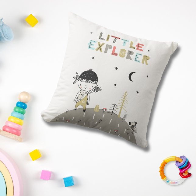 Coussin Jolie Scandinave Petits Explorer Enfants (Créateur téléchargé)