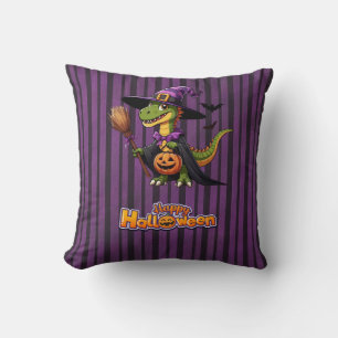 Coussin Jolie Sorcière de Raptor Halloween/Dinosaure