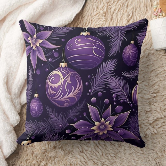 COUSSIN JOLIE VACANCES NOËL ORNAMENTS ARBRES (Couverture)