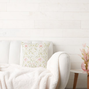 Coussin Jolies Fleurs Blanches Roses