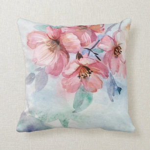 Coussin Jolies fleurs d'aquarelle