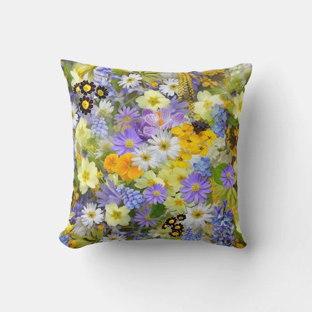 Coussin Jolies fleurs de printemps (Recto)