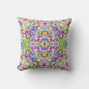 Coussin Jolies fleurs d'été magiques colorées