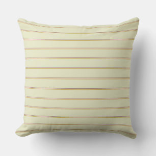 Coussin Jolies rayures aux couleurs naturelles sur vert pa
