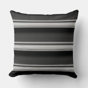Coussin Jolies rayures noir gris