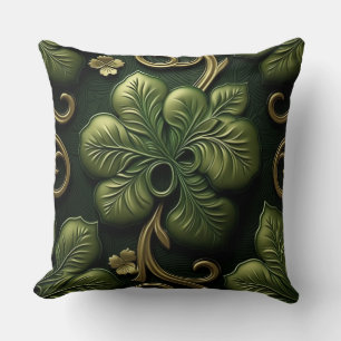 COUSSIN JOLIMENT VERT & GOLD IRISH CELTIC KNOTS