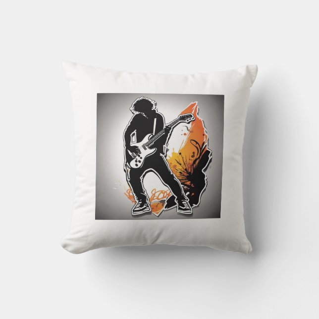 Coussin Jouer de la guitare (Recto)