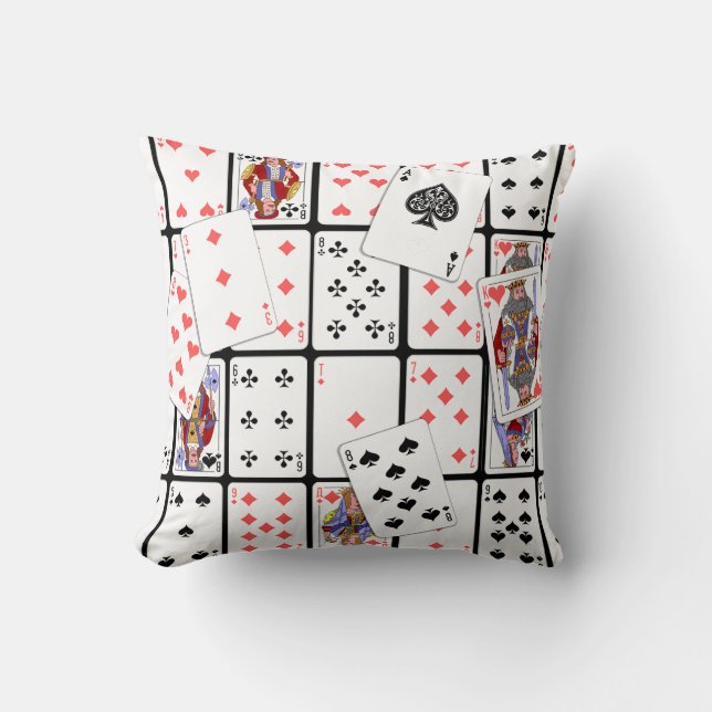 Coussin Jouer des cartes Lancer l'oreiller (Recto)