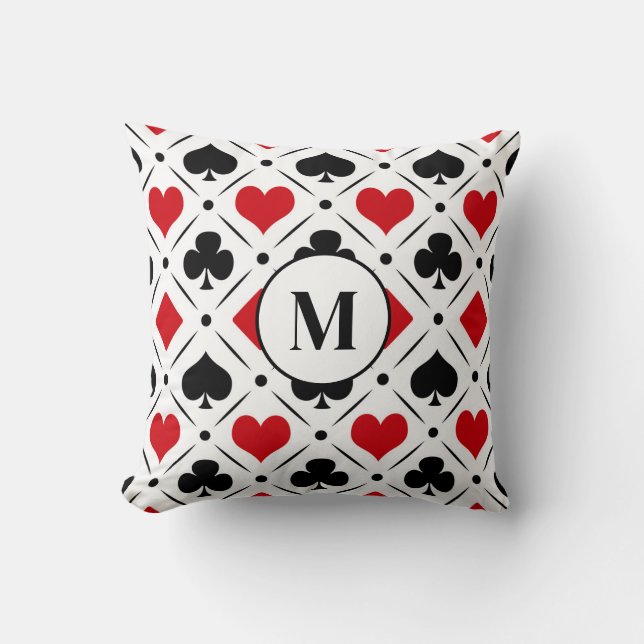 Coussin Jouer des symboles de cartes (Recto)