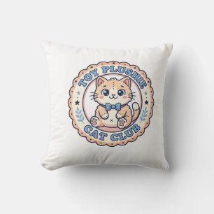 Coussin Jouet Peluche Chat Mignon Chat T-Shirt Design - Jo