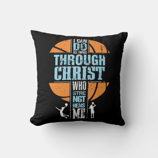 Coussin Joueur de basket-ball religieux aux Philippines 4: (Recto)