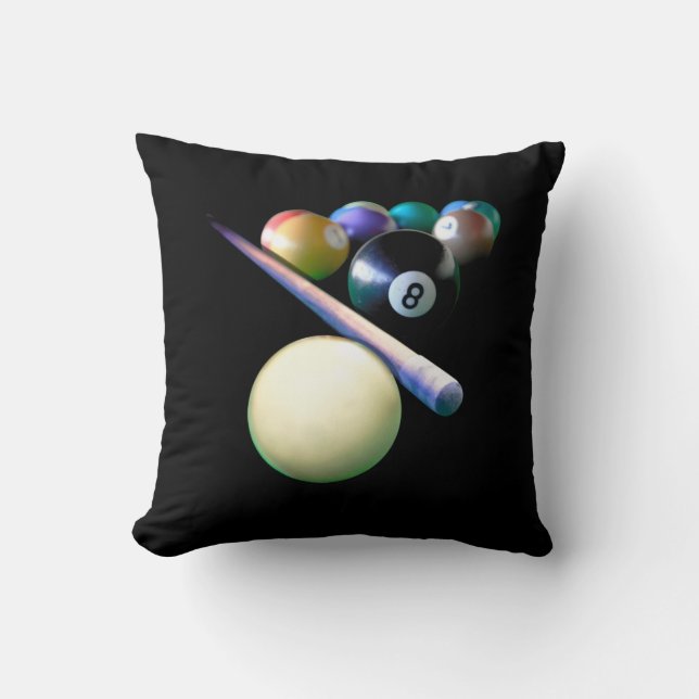 Coussin Joueur de billard Billard Balls Cue Snooker (Recto)