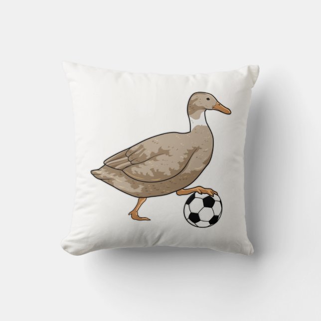 Coussin Joueur de football canard (Recto)